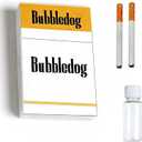 Bubble Blower Set with 2 Wands Refillable Bottle, Cigarette Blower Kit Ideal for Relaxation & Holiday Parties