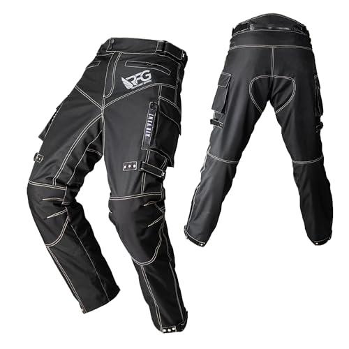 Revforge Gears RFG Motorcycle Pants Mens - Waterproof Motorcycle Riding Pants - Ventilation Zippers Black 30X30
