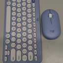 Logitech Pebble 2 Combo for Mac, Wireless Keyboard and Mouse, Slim, Quiet and Portable, Customizable, Bluetooth Mouse and Keyboard, Easy-Switch, for macOS, iPadOS - Tonal Blue