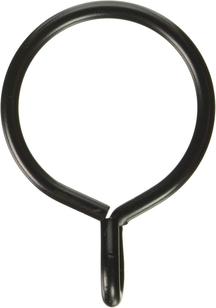 Rod Desyne 1924-12 2-1/4" Curtain Eyelet Rings, Black