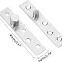 uxcell 4 Pcs Invisible Door Pivot Hinge, Hidden Door Hinge, 180 Degree Rotation Concealing Hinge for Secret Door, Bookcase, Swinging Door, 3.74 Inch