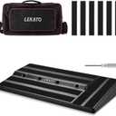 Guitar Pedal Board, LEKATO Pedal Board 19.7"x10"x2.4", Effects Pedalboard with Compartment for Power Supply, Carry Bag and Mounting Tape