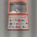PinkSheep Little Girl Jewel Rings in Box, Adjustable, No Duplication, Girl Pretend Play and Dress Up Rings (24 Lovely Ring) (square)