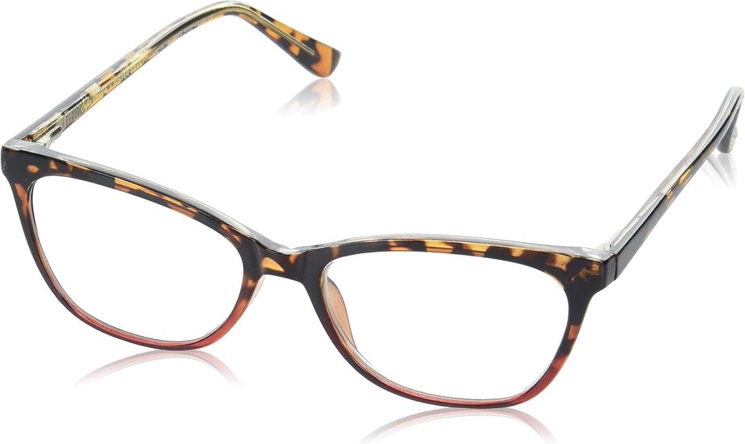 Foster Grant Women's Teresa Reading Glasses Cat-Eye (Tortoise and Red)
