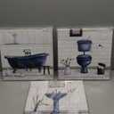 Nachic Wall Lavender Bathroom Wall Art Spa Picture Prints Modern Grey and Blue Bathroom Decor (Blue)