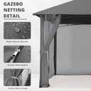 MASTERCANOPY Patio Gazebo Mosquito Netting Screen Walls (10x12, Grey)