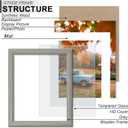 KTKDE 15x23 Picture Frame,Poster Frame Display Pictures 13 x 19 with Mat or 15x23 Without, Tempered Glass, 23 by 15 Gray Wooden Frame Wall Gallery Photo Frame best gift
