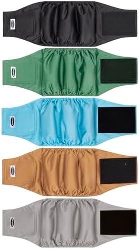 Tuiskusa Dog Diapers - High Absorbing Belly Bands for Dogs (Washable, Reusable 5 Pack) L