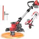 Cordless String Trimmer for Milwaukee 18V Battery, Folding 3 in1 Weed Eater with Brushless Motor & Battery Level Display, 11" Electric Weed Wacker/Edger Trimmer/Lawn Mower for Yard Garden (Tool Only)