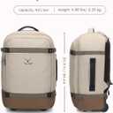 Hynes Eagle Rolling Backpack 42L Backpack with Wheels Airline Approved Carry on Luggage Laptop Travel Suitcase Bag for Women Men Khaki