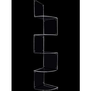 5 Tier Corner Shelf Wall Mount Floating Acrylic Corner Shelves Easy to Assemble Corner Bookshelf, Plant Shelf Wall Organizer Storage for Bedroom, Bathroom, Kitchen, Office, Home, Living Room(Clear) 5 Tier Corner Shelf Wall Mount Floating Acrylic Corner Shelves Easy to Assemble Corner Bookshelf, Plant Shelf Wall Organizer Storage for Bedroom, Bathroom, Kitchen, Office, Home, Living Room(Clear)