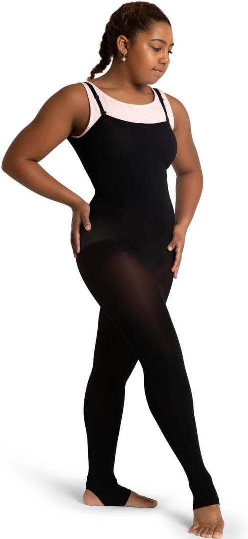 Capezio Womens Capezio Ultra Soft Stirrup Body Tight (Black, XL)