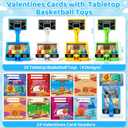 Valentines Day Gifts for Kids Classroom, 24 Pack Valentines Day Cards with Basketball Shooting Game, Basketball Toy for School Valentines Exchange Prizes, Valentines Party Favors for Boys Girls
