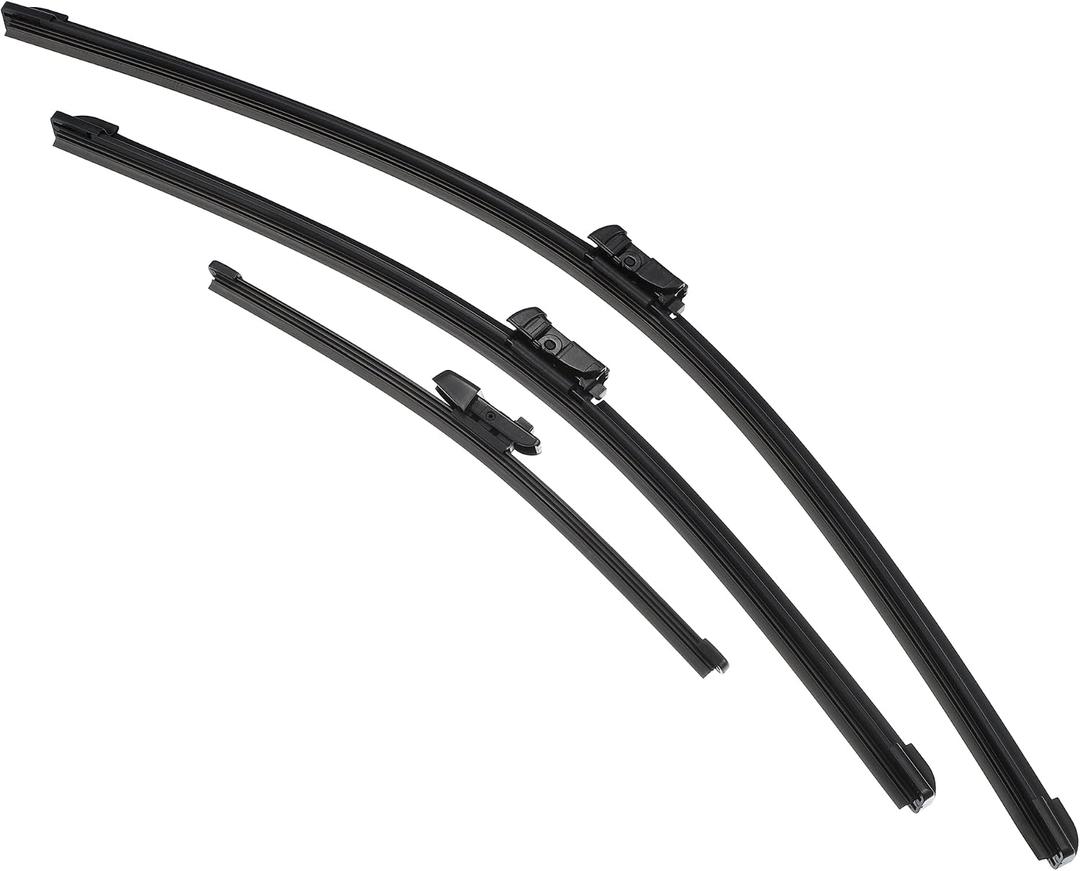 X AUTOHAUX 3 Pcs Front Rear Wiper Blades Set for VW Golf MK6 09-12
