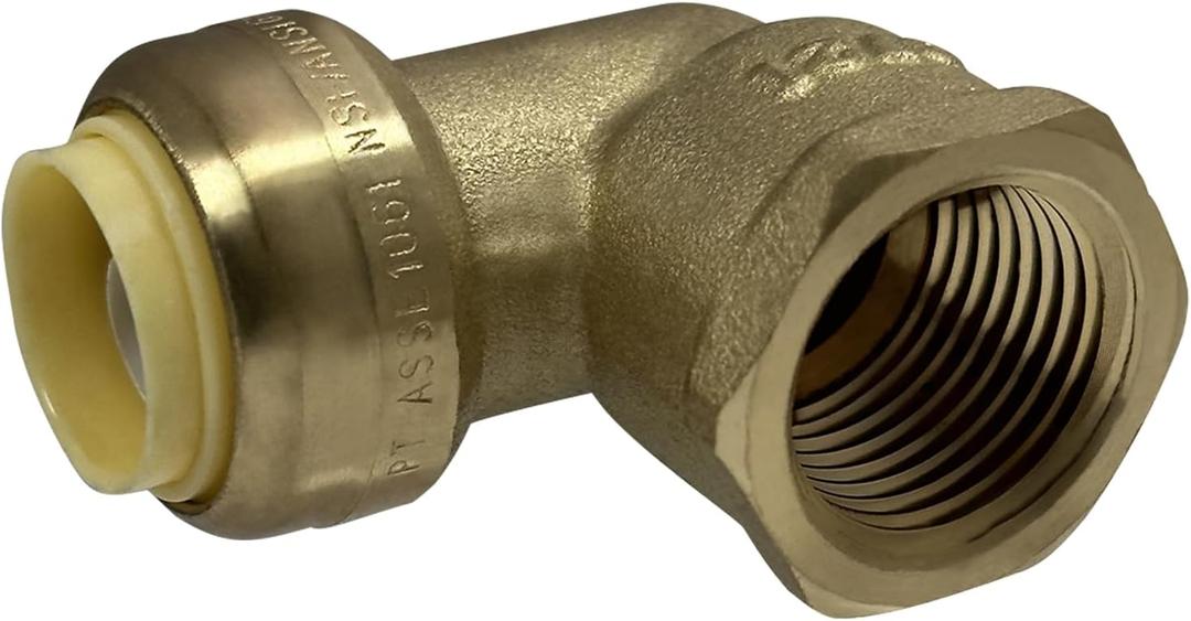 XFITTING Push Fit 1/2 Inch x 1/2 Inch Female NPT Elbow, 1/2 in Inch Push Fit Female Elbow, 27-4-3=2XX, 2 Pieces