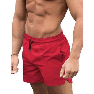 COOFANDY Men's Swim Trunks Quick Dry Board Shorts Swimsuit Swimwear Bathing Suit (Large, Orange Red)
