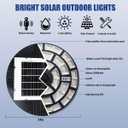 11000W Solar Street Light Round Solar Lamp Post Light Outdoor Waterproof
360° Wide Angle, Dusk-to-Dawn, Motion Sensor, 1068 LEDs, Remote Control, Ideal for Parking Lot, Driveway, Yard, Garage, Farm
