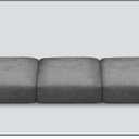 T Cushion Sofa Slipcovers Leather-Look 3PC Stretch Sofa Cushion Covers for 3 Cushion Couch Individually Couch Seat Covers with Elastic Bands, Pet-Friendly, Non-Slip, Easy Fit - Grey