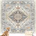 nunubaby Washable Pee Pads for Dogs, Stylish, Non-Slip and Leak-Proof Pee Pads. Reusable Potty Pads for Dogs for Crates and Floors.(Beige/Multi, 72" x72") (72x72 Inch (Pack of 1))