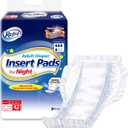 Refr Adult Diaper Insert Pads for Night - Unisex Booster Liners for Tabbed Briefs with Odor Control & Leak Protection - 600cc Absorbent Incontinence Pads, 11"x19.3" (42 Count)