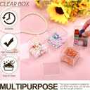 Tuanse 40 Pcs Acrylic Box with Lid Clear Small Acrylic Box Plastic Square Cube with Lid Mini Containers Display 2.2 x 2.2 x 2.2 Inch for Candy Pill Tiny Jewelry Toys Gifts
