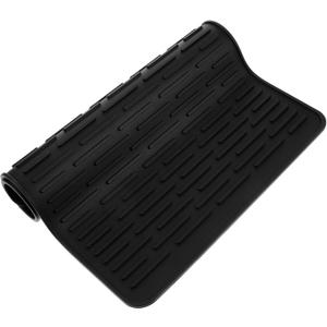 Silicone Dish Drying Mat Non-slip Kitchen Counter Protector Heat Resistant Flexible Silicone Dish Mat for Quick Drying and Absorbent Use under Sink Dining Table