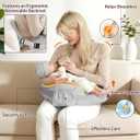 Nursing Pillow - with 2 Removable Cotton Cover and Removable Support Backrest, Firm Springy Memory Foam - Adjustable Waist Strap Large Breastfeeding Pillow, Ergonomic Support, Easier Breastfeeding