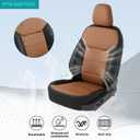 for Ford Maverick 2Pcs Front Seat Covers XL XLT Lariat Lobo Tremor 2022 2023 2024 2025 2026, Custom Fit Waterproof Ultra Luxury Car Seat Covers for Cars Cushion Protector, Black-Brown
