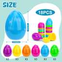 18 PCS Jumbo Easter Eggs 6 Inch Colorful Giant Plastic Eggs Bulk Fillable for Easter Hunt Basket Stuffers Fillers Filling Treats Easter Party Favors Classroom Prize Supplies for Kids Boys Girls