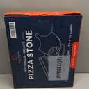 4 PCS Oven Pizza Stone Set, 15 x 12 Inch Large Rectangle Pizza Stone with Wooden Pizza Peel, Pizza Cutter & 10PCS Cooking Paper for Oven & Outdoor Grill, Baking Stone Pan for Pizza, Bread