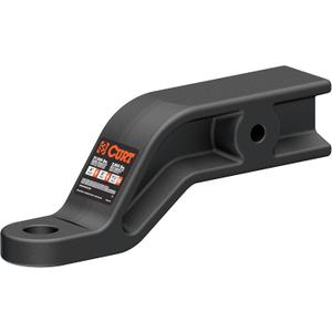 CURT 45430 Industrial Duty Forged Ball Mount with 1-1/4" Trailer Ball Hole, 2" Rise & 4" Drop fits Trailer Hitches with 3" x 3" Receiver Tube Opening | Corrosion, Scratch & UV Damage Resistant