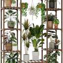 Plant Stand Indoor Outdoor 62.2 Tall Plant Shelf Large Tiered Flower Stands for Multiple Display Wood Hanging Planter Holder for Living Room Garden Balcony Patio Decor