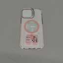 for iPhone 11 Pro Max Case Clear with Kickstand and Screen Protector - Wireless Charging Compatible,21ft Military-Grade Drop TestedShockproof Slim Fit Magnetic Crystal Cover - Pink