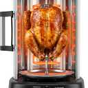 NutriChef Countertop Vertical Rotating Oven - Rotisserie Shawarma Machine, Kebob Machine, Stain & Heat Resistant Door & Energy Efficient, Includes Kebob Rack with 7 Skewers (PKRTVG34), One Size