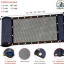 Dump Truck Tarp 7'X16',Dump Trailer Mesh Tarp Heavy Duty 18oz PVC Coated Black Tarp With Double Pockets,Utility Trailer Tarp Cover No Rust Brass Grommet,Windproof/Tear-resistant/Uv-Protective