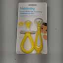 Frida Baby Grow-with-Me Training Toothbrush Set, Infant Baby Tooth brush & Toddler Toothbrush 6-18 Months, Soft Silicone Bristles, BPA-Free Oral Care for Sensitive Gums, Yellow