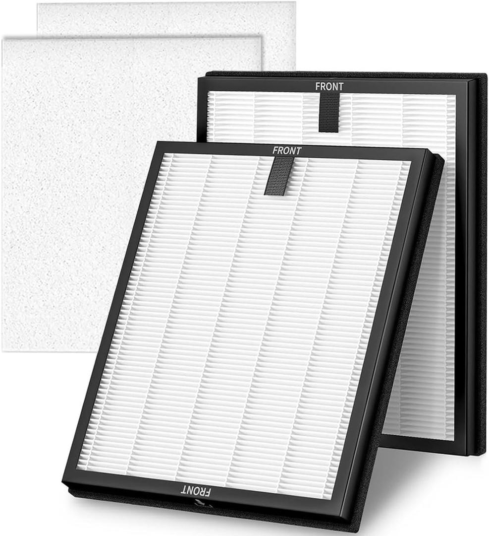 2 Pack HY4866 Filters Compatible with MORENTO HY4866, YIOU M1 Air Purifi-er, WESTHEY HY4866, 3-in-1 H13 Ture HEPA Enhanced Version Replacement Filters (Includes 2 Pack Pre-filter)