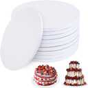 9 Packs Round 14 Inch Cake Drums, 1/2 Thick White Greaseproof Cake Boards Cake Base, Cardboard Cake Drums 14 Inch for Presenting Heavy/Tall Tiered Cakes, Base para Pastel