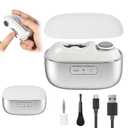3 in 1 Electric Nail Clipper - 2026 Upgraded Smart Electric Nail Clippers for Seniors, Adults, Kids, 2 Adjustable Speeds, Polishing Clipper with LED Light Electric Toenail Clippers (White)