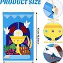 First Communion Banner Kit for Boys Girls Catholic Craft Pack First Holy Communion Banner kits DIY Holy Communion Banners Church and Sunday School Crafts for Kids First Communion Felt Decor Set