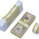 2 x L LIKED Pack of 500 Currency Band Self Sealing Currency Straps Bands Money Bill Wrappers (Gold $10000-500 PCS)