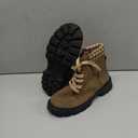 CHINMOON Women's Waterproof Backpacking Boots Non Slip Ankle Hiking Casual Shoes (7, Deep Khaki)