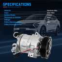 22221C Air Conditioner AC Compressor with Clutch Fits for 2011 Cruze 1.4L, Replace OE 13335248 (Only fit for Eco Submodel)
