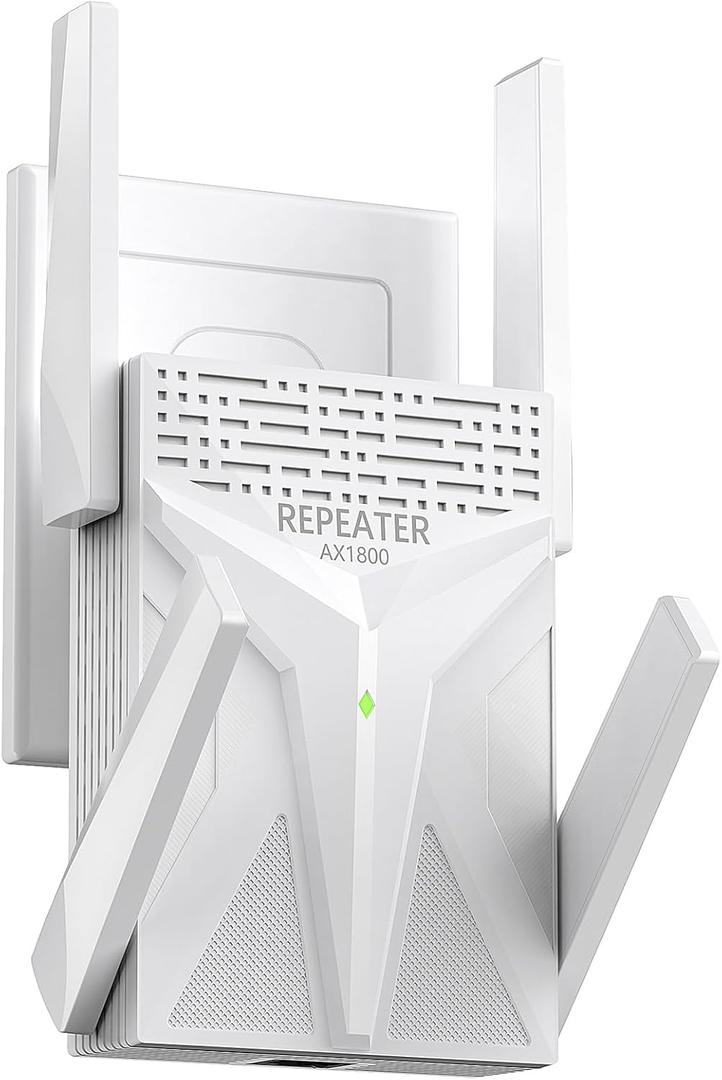 AX1800 WiFi 6 Extender Signal Booster for Home, Dual Band WiFi Range Extender Internet Repeater Covers Up to 10000 Sq.Ft & 55 Devices, Wireless WiFi Booster with Gigabit Port, AP Mode, One-Tap Setup