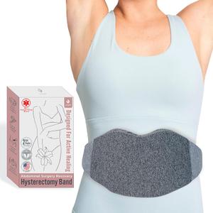 Zomaple Hysterectomy Band  Must Haves for Comfort Recovery After Abdominal, Tummy Tuck, C-Section, Lumpectomy Surgery - Belly Pillow with Pocket & Gel Pack - Post Surgery Gifts