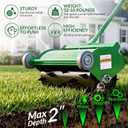 Rolling Lawn Aerator, Heavy Duty Push Spike Aeration Tool Up to 55 lbs, Manual Rotary Grass Aerator for Garden and Yard Use
