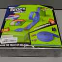 KETIEE Flex Tracks 16Ft for Kids: Flexible Race Car Ramp Track with 4 Small Racecars and 8 Suction Cups Compatible with Diecast 1/64th Cars, Rolls Up Portable Racetrack for Ages 3 & Up (Blue)