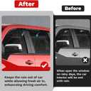 Canvcle Window Visors Rain Guards for Chevrolet Chevy Silverado/GMC Sierra 1500 Crew Cab 2019-2025 2026 Accessories, Outside-Mount Tape-On Side Window Wind Deflectors Vent Visors Shades Rainproof
