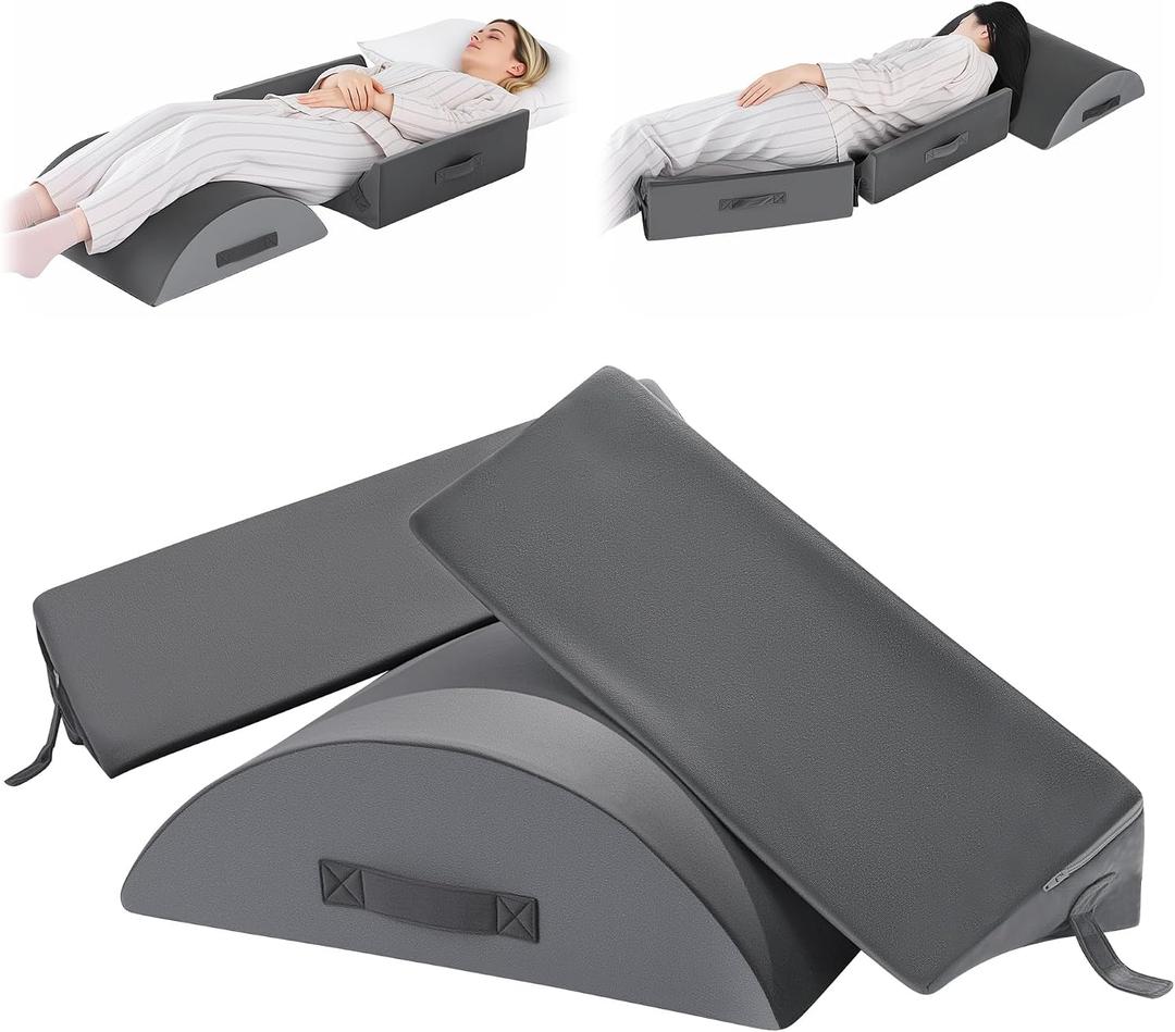 ROYALAY 3-in-1 Wedges for Bed Positioning, Wedge Pillow Set After Surgery for Sleeping, Body Pillow for Back Pain Relief Seniors, Caregivers, Side Sleepers, After Surgery, 21.26*20.47*6.1in