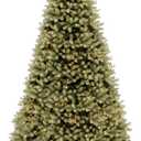 National Tree Company 9 ft Pre-Lit Downswept Douglas Fir Artificial Christmas Tree, 900 LED Lights, 3,185 Tips, PowerConnect, Foot Pedal, 10 Light Functions, Includes Stand, Green